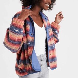 American eagle fleece button up